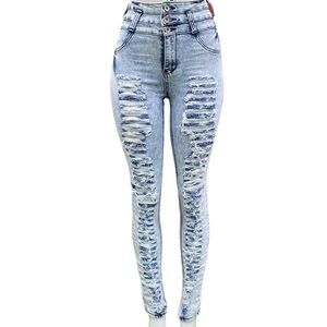 Justso High Waist Distressed Jeans Size 9